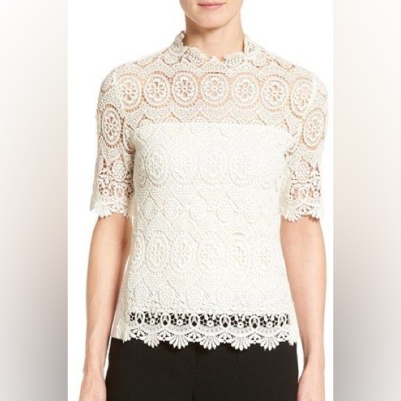 Elie Tahari Tops - Elie Tahari Elegant White Lace Women's Top